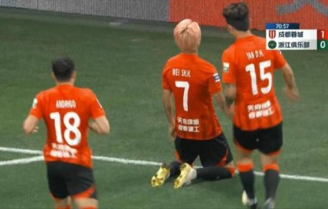 【中超】韦世豪处子球安德里戈倒钩 蓉城3比0浙江队